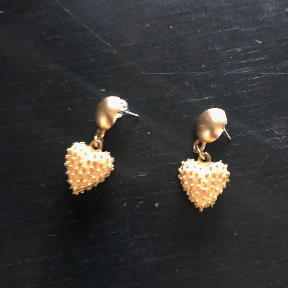 "love" heart earrings